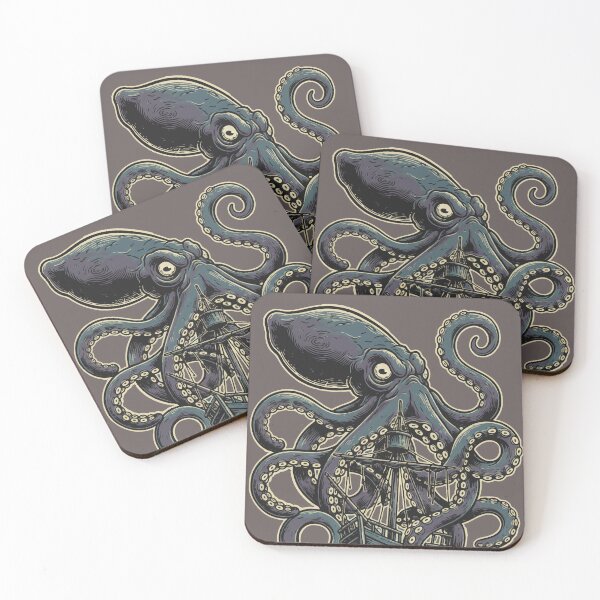 Item preview, Kraken Attack on Ancient Sailing Ship designed and sold by PixelStudioBe.