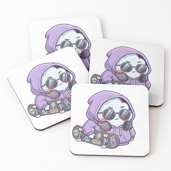 Item preview, Cool Cloud Skater in Purple Hoodie - Chill Vibes Aesthetic designed and sold by KimSnow Studio.