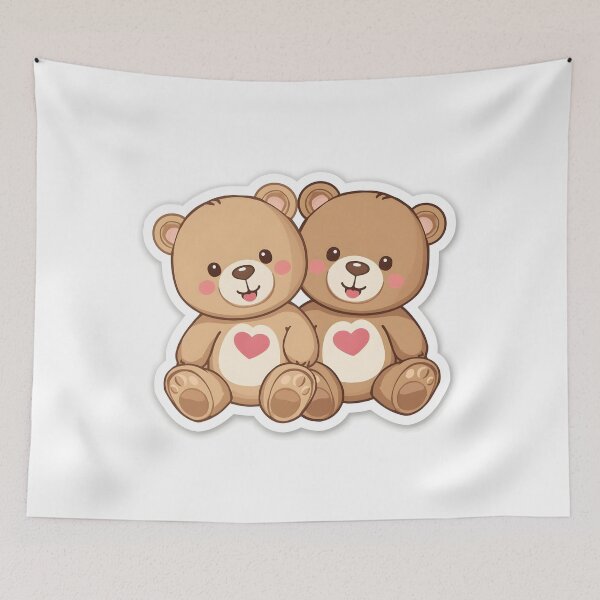 Item preview, Bestie Teddy Bears Cute Sticker designed and sold by Teewave-Ashish.