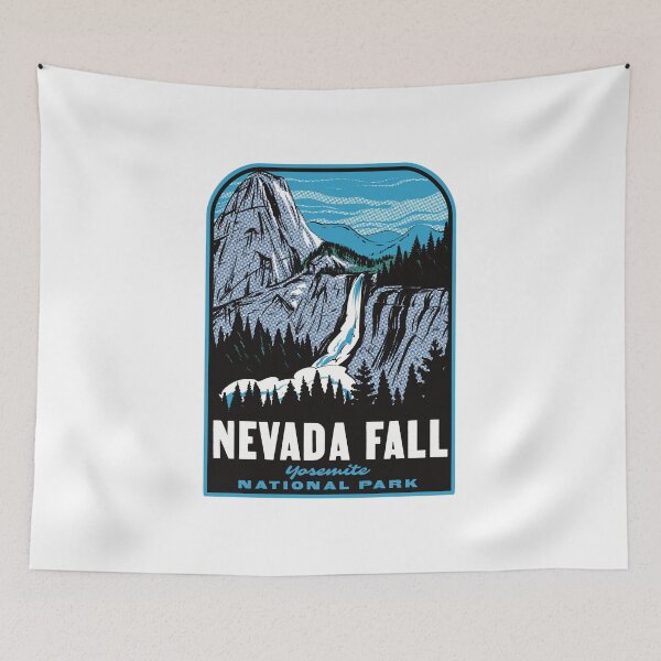 Item preview, Nevada Fall Yosemite National Park California Retro designed and sold by HalpinDesign.