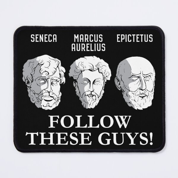 Item preview, Stoics Seneca Marcus Aurelius Epictetus Stoic Philosophers Busts FOLLOW THESE GUYS designed and sold by Carl's Clothing.