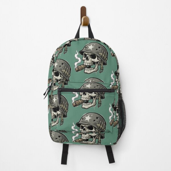 Item preview, War Skull Smoking a Cigar designed and sold by Skulls & Calaveras.