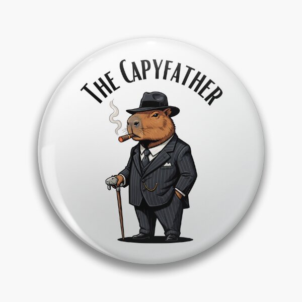 Item preview, The Capyfather – Funny Mafia Boss Capybara designed and sold by Sir Capy B.