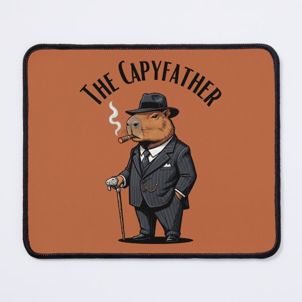 Item preview, The Capyfather – Funny Mafia Boss Capybara designed and sold by Sir Capy B.