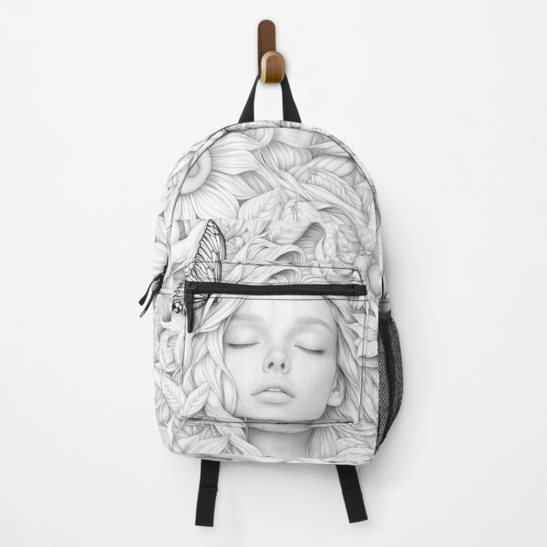 Item preview, Beautiful Woman In Nature with flowers And Butterfly designed and sold by Shoot-The-Moon.