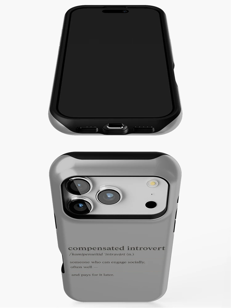 Thumbnail 3 of 4, iPhone Case, Compensated Introvert  designed and sold by PERSPECTIVERED.