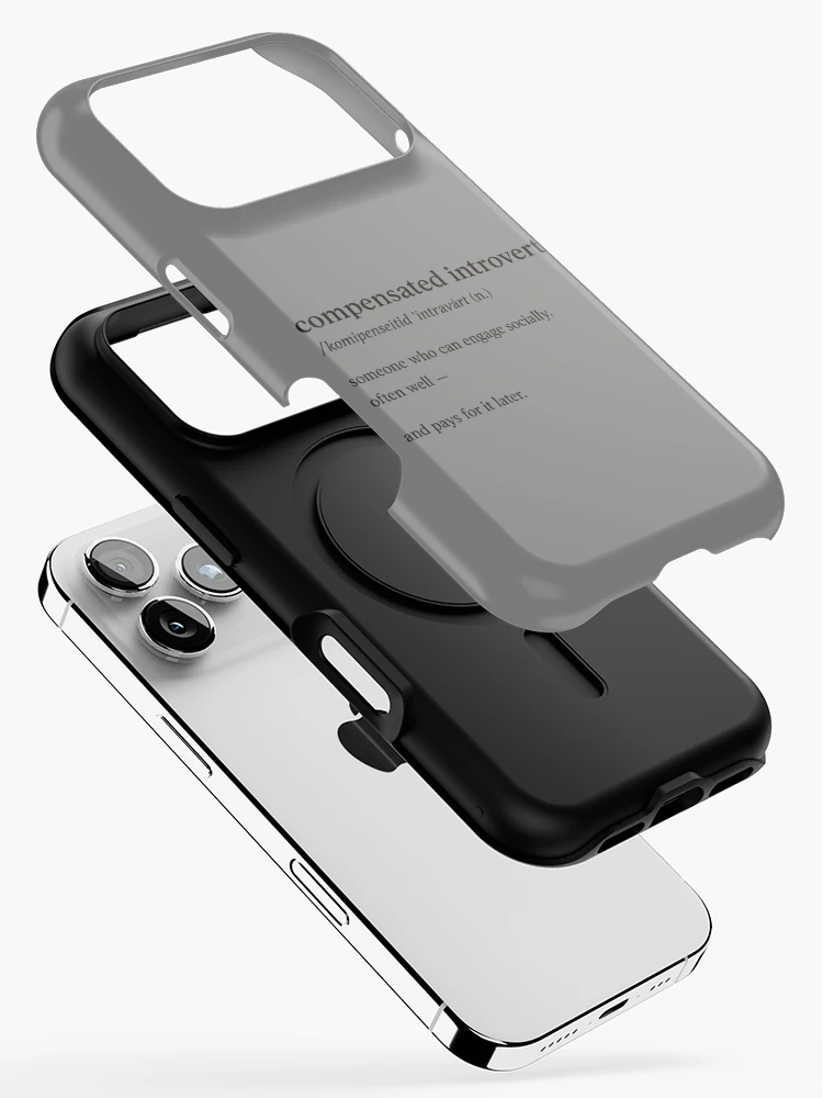 Thumbnail 2 of 4, iPhone Case, Compensated Introvert  designed and sold by PERSPECTIVERED.