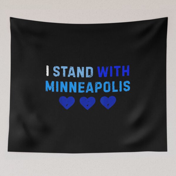 Item preview, I Stand With Minneapolis Blue Hearts Community Support And Solidarity Graphic designed and sold by Phil Ben.