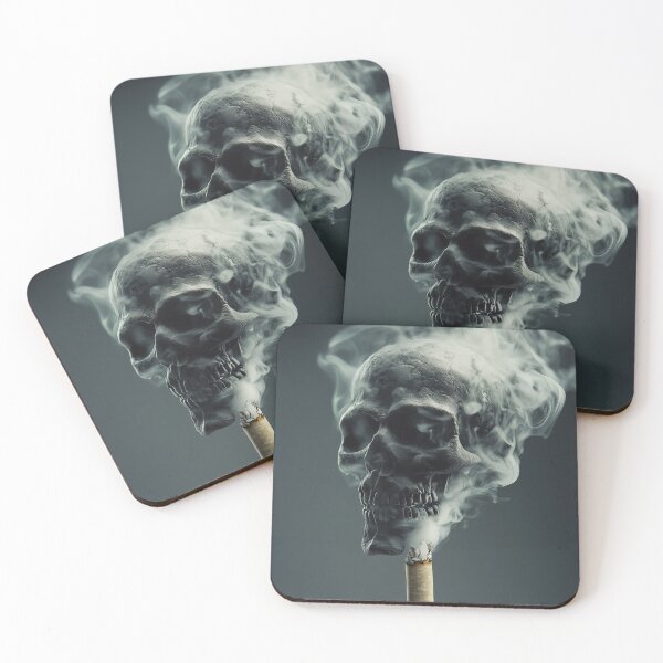 Item preview, Smoking Skull – Skull Made of Smoke Anti-Smoking Art 1 designed and sold by WordPlayStudio.