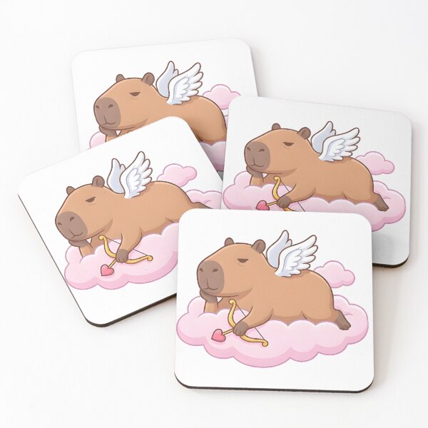 Item preview, Cute Cupid Capybara Angel - Funny Valentine Love designed and sold by KimSnow Studio.