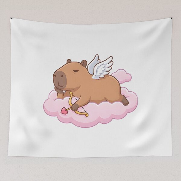 Item preview, Cute Cupid Capybara Angel - Funny Valentine Love designed and sold by KimSnow Studio.