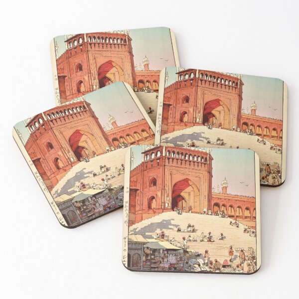 Item preview, Hiroshi Yoshida Woodblock Print | Jama Masjid Delhi Art | Mughal Architecture | Mosque Scene | Shin-Hanga Movement designed and sold by artofuniverse.