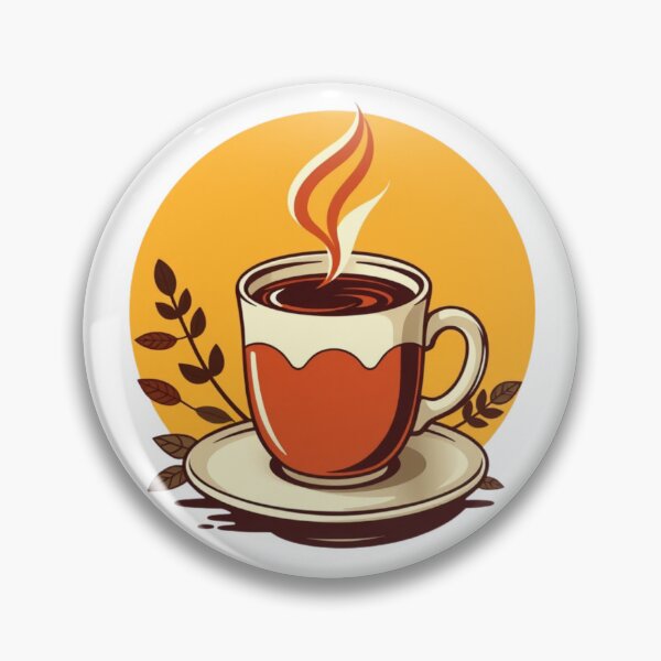 Artikelvorschau, Ästhetische Illustration einer warmen Kaffeetasse zum Nationalen Kaffeetag entworfen und verkauft von Nimkaew.