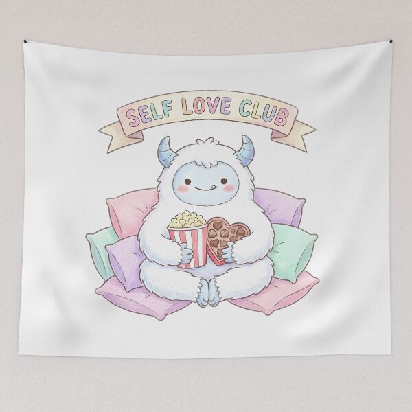 Item preview, Cute Yeti Self Love Club - Anti Valentine's Day designed and sold by KimSnow Studio.