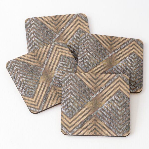 Item preview, Geometric Wooden texture pattern  designed and sold by Nartissima.
