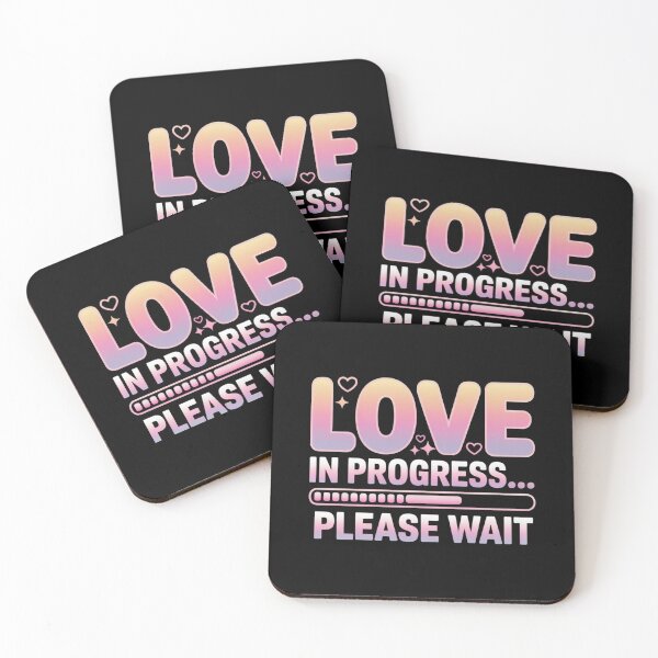 Item preview, Love In Progress Please Wait. Cute Romantic Loading Bar Typography Design designed and sold by Aarvya Fashion Club ( A.F.C ).