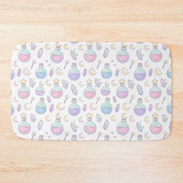 Item preview, Kawaii Magic Potions & Crystals - Pastel Witchy Pattern designed and sold by KimSnow Studio.