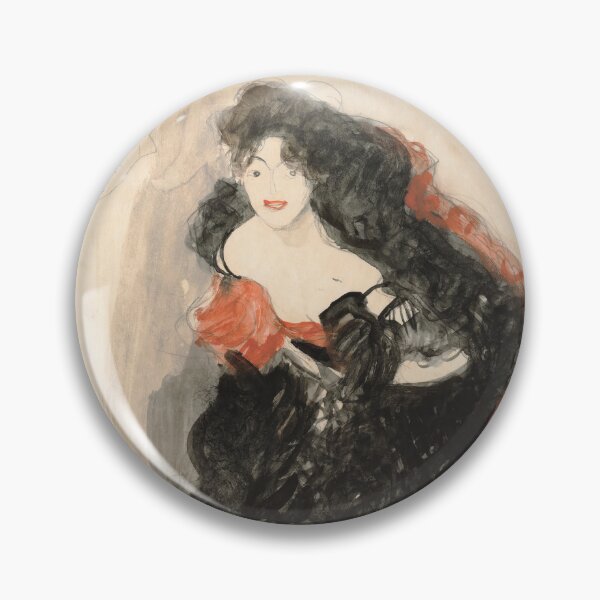 Item preview, Study for Judith II by Gustav Klimt: expressive fashion dance portrait poster designed and sold by artofuniverse.
