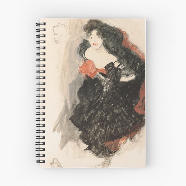 Item preview, Study for Judith II by Gustav Klimt: expressive fashion dance portrait poster designed and sold by artofuniverse.