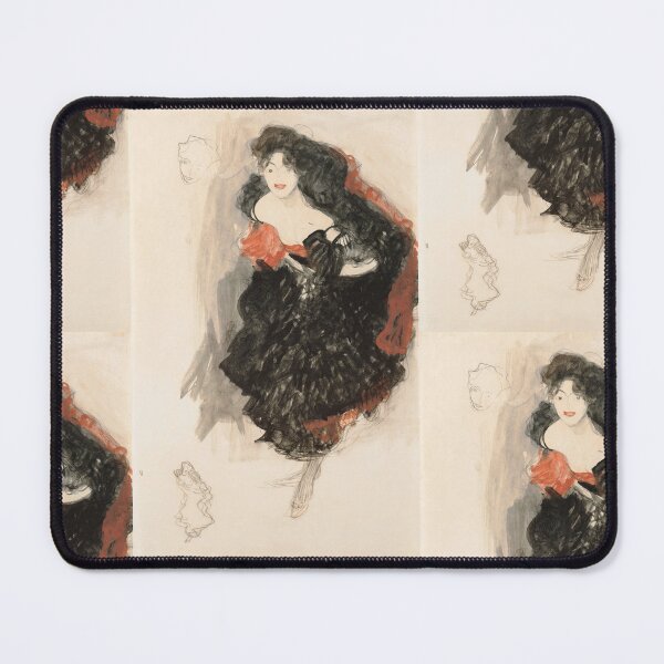 Item preview, Study for Judith II by Gustav Klimt: expressive fashion dance portrait poster designed and sold by artofuniverse.