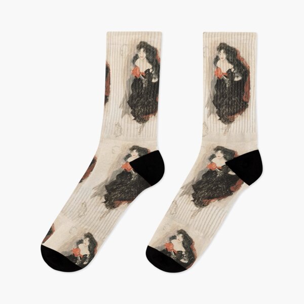 Item preview, Study for Judith II by Gustav Klimt: expressive fashion dance portrait poster designed and sold by artofuniverse.