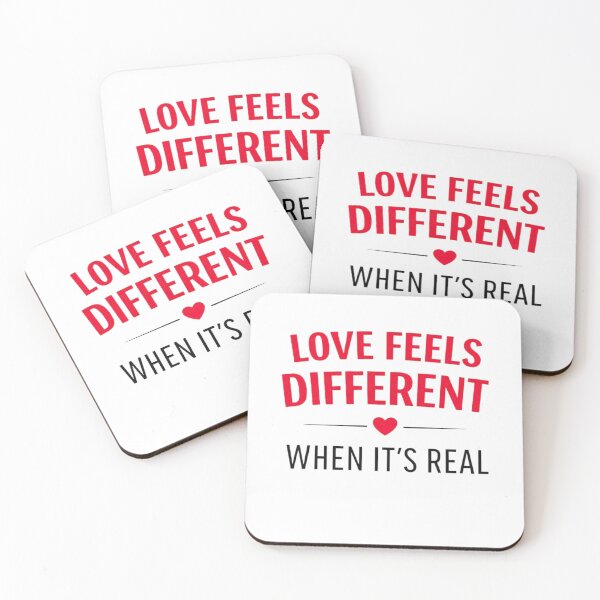 Item preview, Love Feels Different When It’s Real Minimal Valentine Quote designed and sold by bilal sibgui.