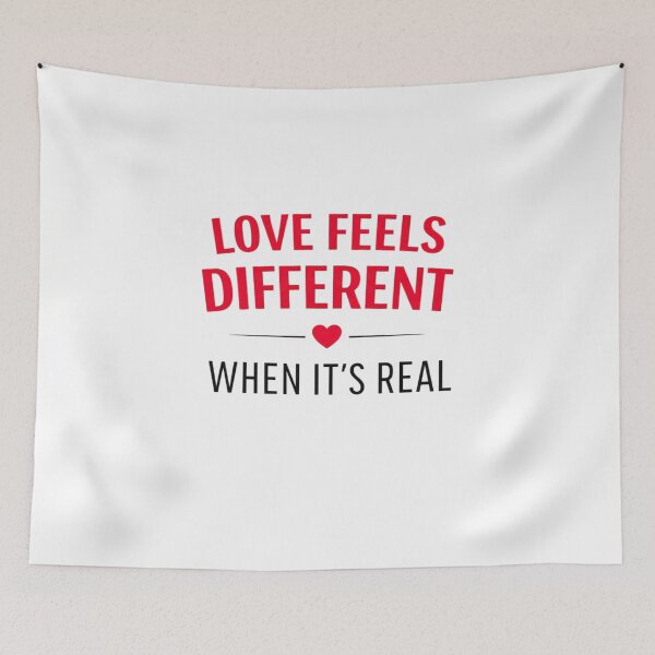 Item preview, Love Feels Different When It’s Real Minimal Valentine Quote designed and sold by bilal sibgui.