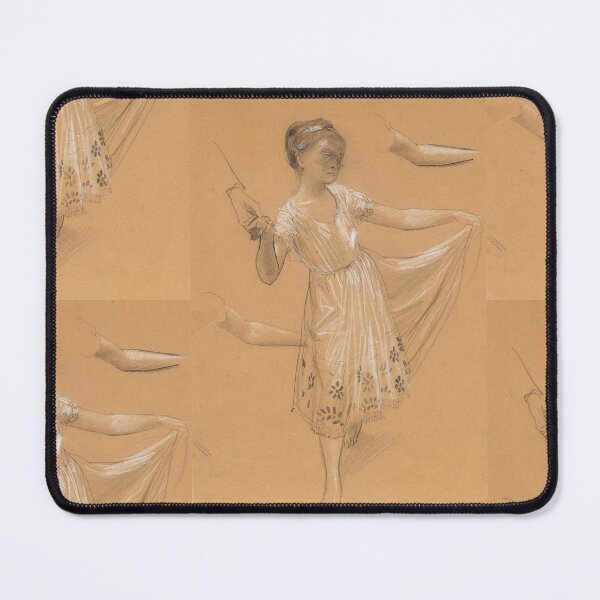 Item preview, Study for the Dancing Little Girl by Gustav Klimt: Vintage Sketch Poster designed and sold by artofuniverse.