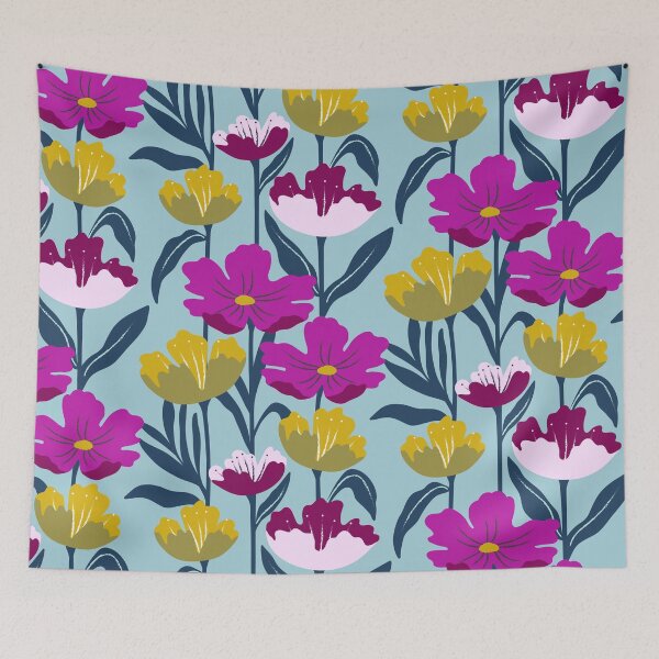 Item preview, Vibrant blooming tropical flowers designed and sold by Jennifer Ladd.