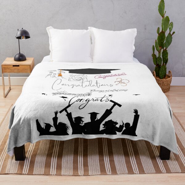 Item preview, Graduation Congratulations Typography & Silhouette Illustration designed and sold by GoldenSparkleShop.