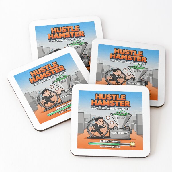 Item preview, Hustle Hamster Flash Game Parody - Anti Work Art designed and sold by PictorialWhimsy.