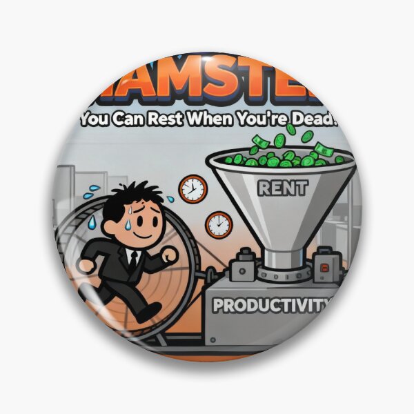 Item preview, Hustle Hamster Flash Game Parody - Anti Work Art designed and sold by PictorialWhimsy.