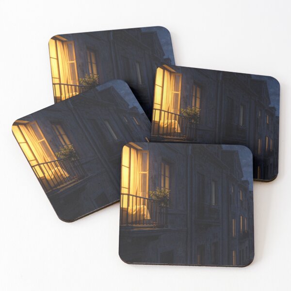 Item preview, Warm Balcony Light On Quiet Night designed and sold by MIArt Studio.