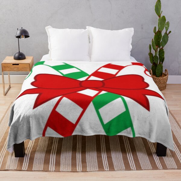 Item preview, Christmas Candy Canes Crossed with Red Bow – Classic Festive Style designed and sold by Latelierdangel.