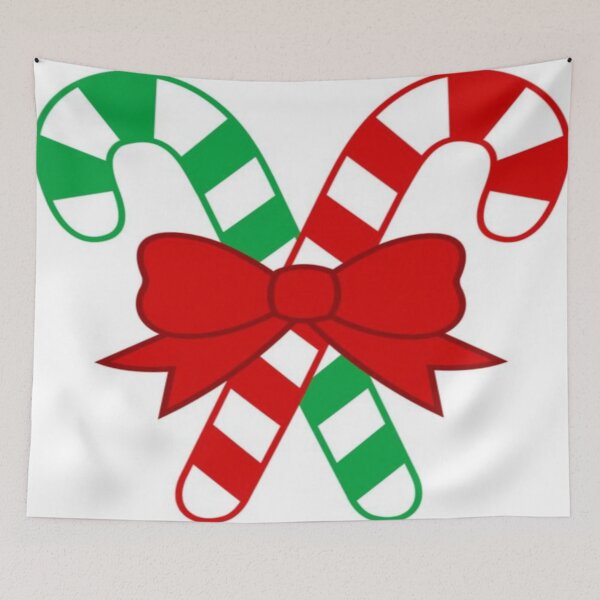 Item preview, Christmas Candy Canes Crossed with Red Bow – Classic Festive Style designed and sold by Latelierdangel.