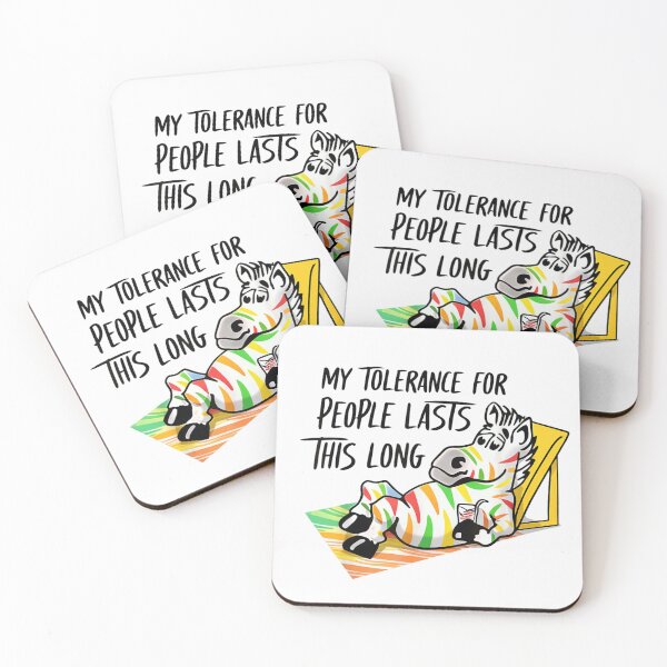 Item preview, Funny Zebra Resting My Tolerance For People Lasts This Long Graphic designed and sold by Gargamal.