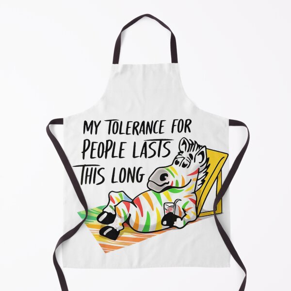 Item preview, Funny Zebra Resting My Tolerance For People Lasts This Long Graphic designed and sold by Gargamal.