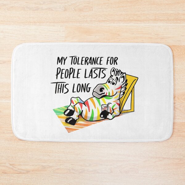Item preview, Funny Zebra Resting My Tolerance For People Lasts This Long Graphic designed and sold by Gargamal.