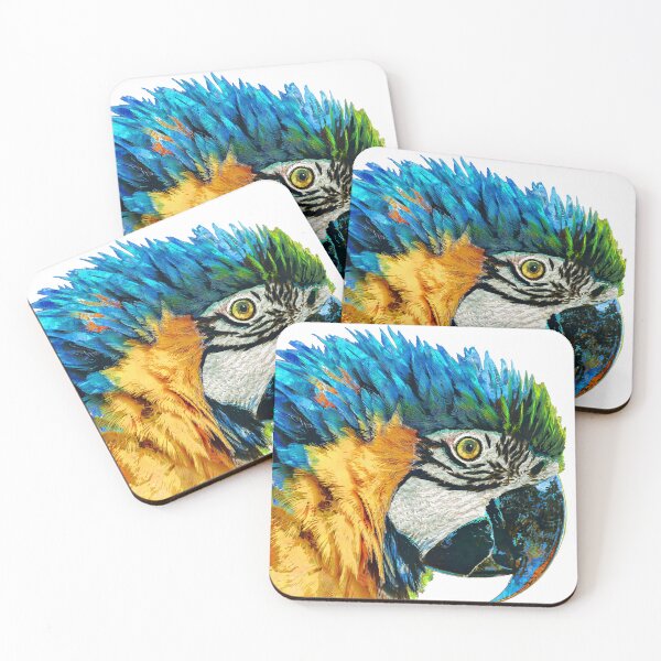 Item preview, Pretty Parrot Macaw Bird Art designed and sold by Sharon Cummings Art.