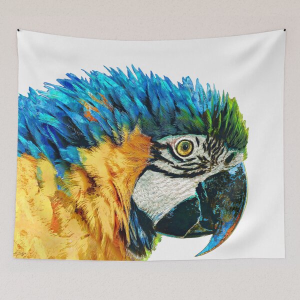 Item preview, Pretty Parrot Macaw Bird Art designed and sold by Sharon Cummings Art.