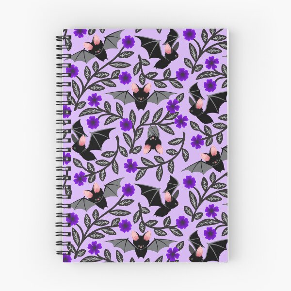 Item preview, Bats and flowers on purple designed and sold by Jennifer Ladd.