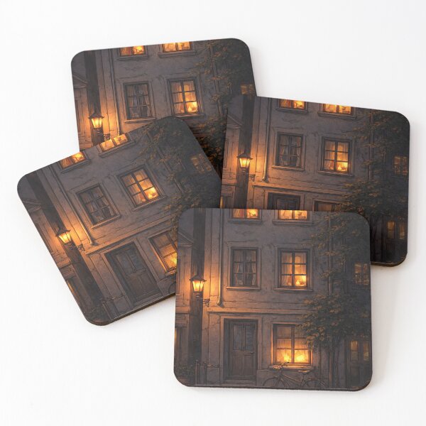 Item preview, Warm Window Lights On Quiet Night Street designed and sold by MIArt Studio.