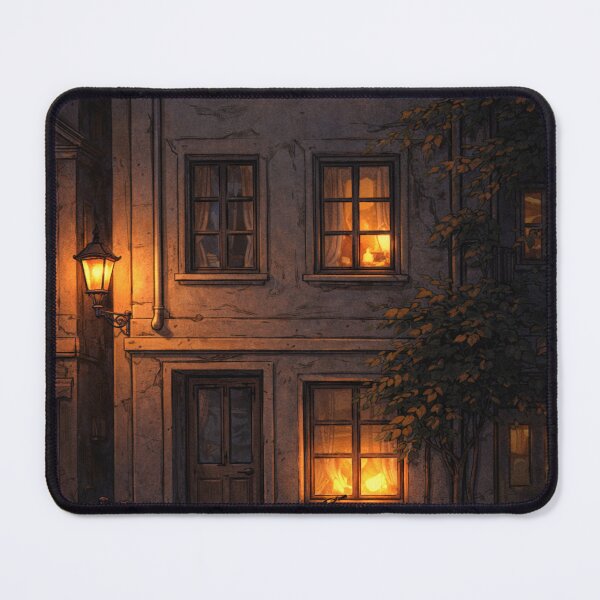 Item preview, Warm Window Lights On Quiet Night Street designed and sold by MIArt Studio.