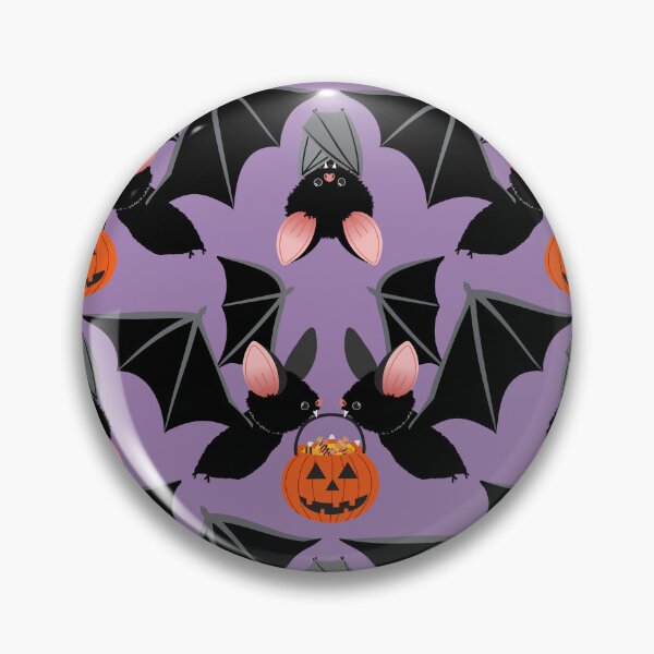 Item preview, Halloween bats with pumpkin candy buckets designed and sold by Jennifer Ladd.