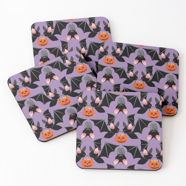 Item preview, Halloween bats with pumpkin candy buckets designed and sold by Jennifer Ladd.