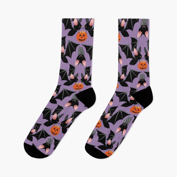 Item preview, Halloween bats with pumpkin candy buckets designed and sold by Jennifer Ladd.