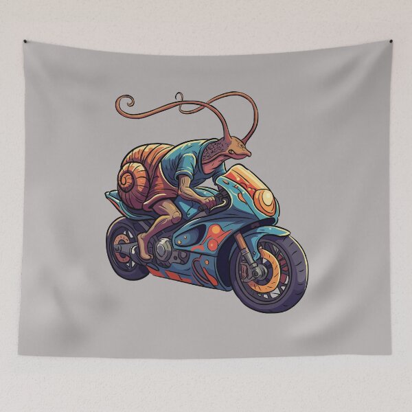 Item preview, Snail on a Motorcycle designed and sold by MartynaKanik.
