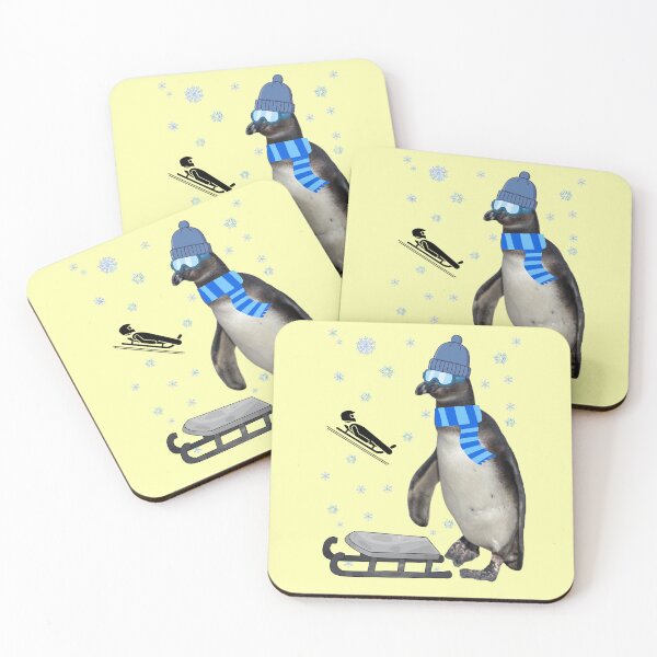 Item preview, Ready for the track – Luge Penguin designed and sold by Katja LebenFreude.