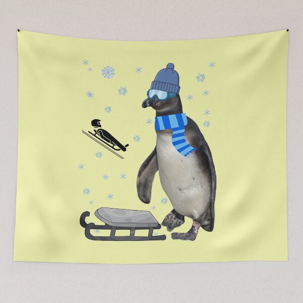 Item preview, Ready for the track – Luge Penguin designed and sold by Katja LebenFreude.