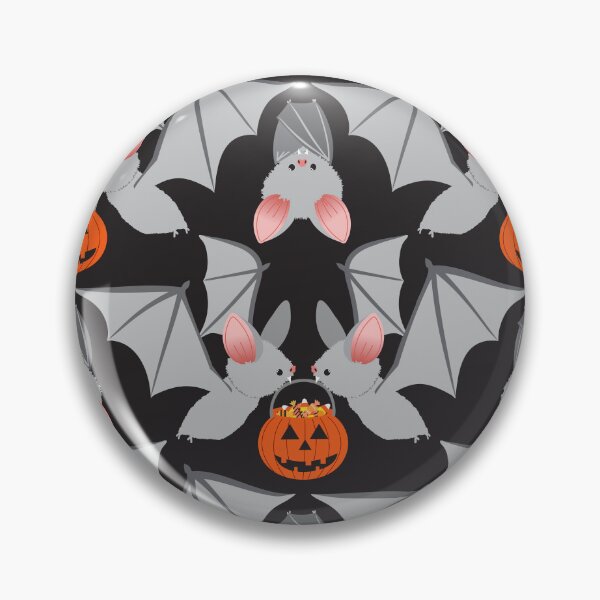 Item preview, Halloween bats with pumpkin candy buckets designed and sold by Jennifer Ladd.